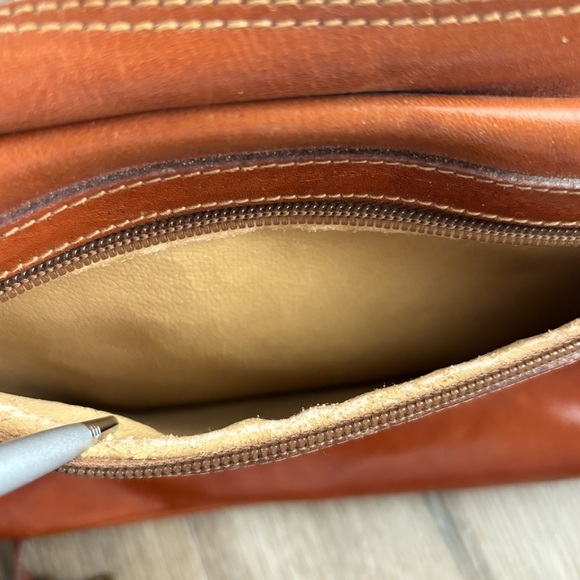 Furla Made In Italy Vintage Crossbody Handbag Purse Brown with Studded Flowers - Picture 11 of 16